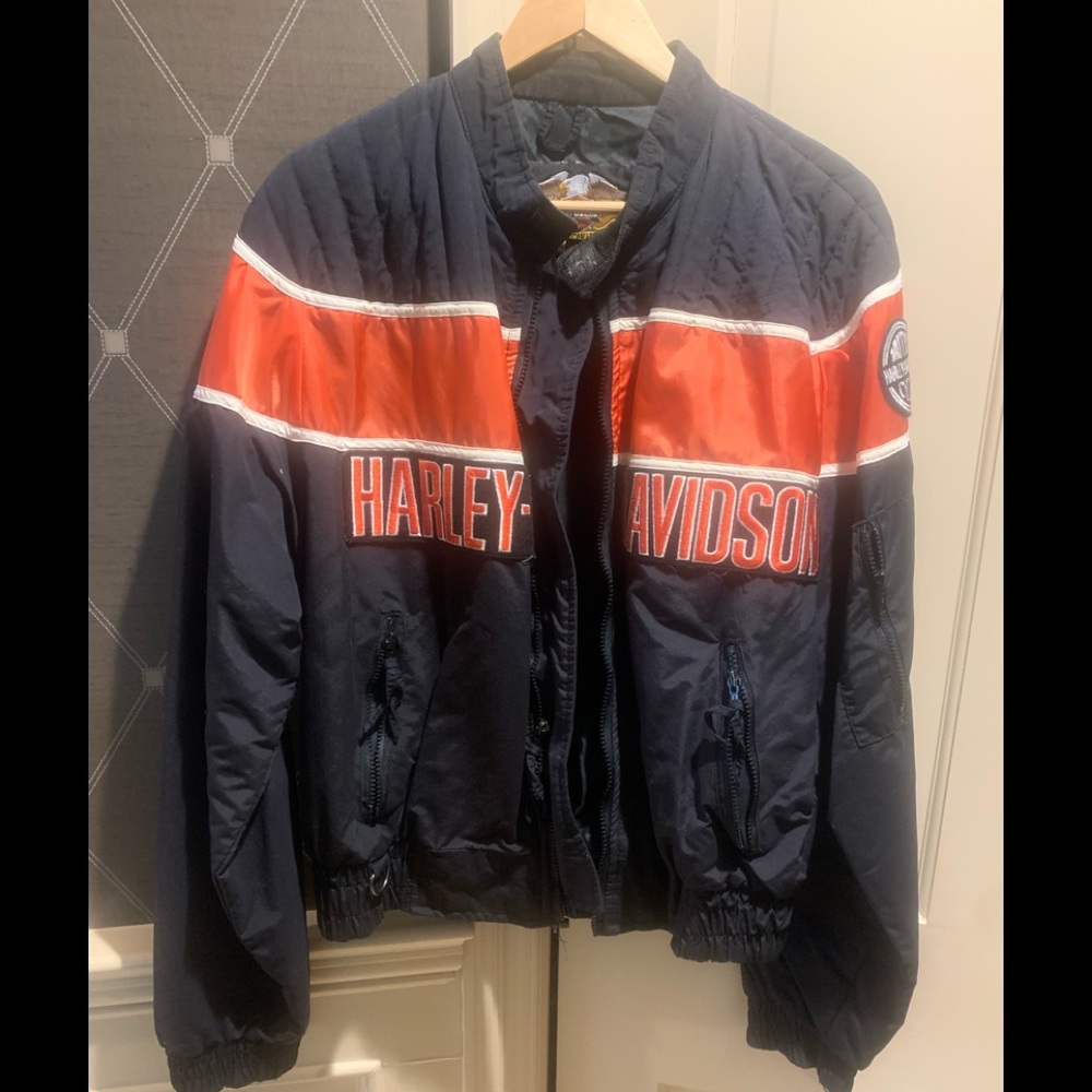 Harley Davison light weight jacket. Mint condition no rips tears.